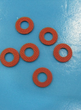 红色快巴纸螺母垫圈圆型纸垫O形绝缘螺丝垫片M3*6*厚1MM
