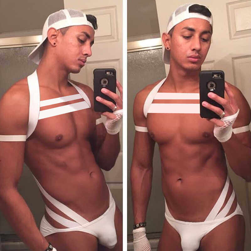 男攻三角低腰u凸窄边小内裤紧身gay个性潮流超紧s诱惑骚时尚骚受
