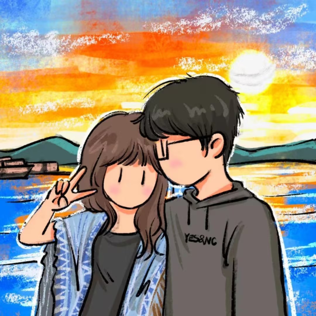 newmasus直购原创头像照片画像定制情头绘画代画情侣约稿手绘画像