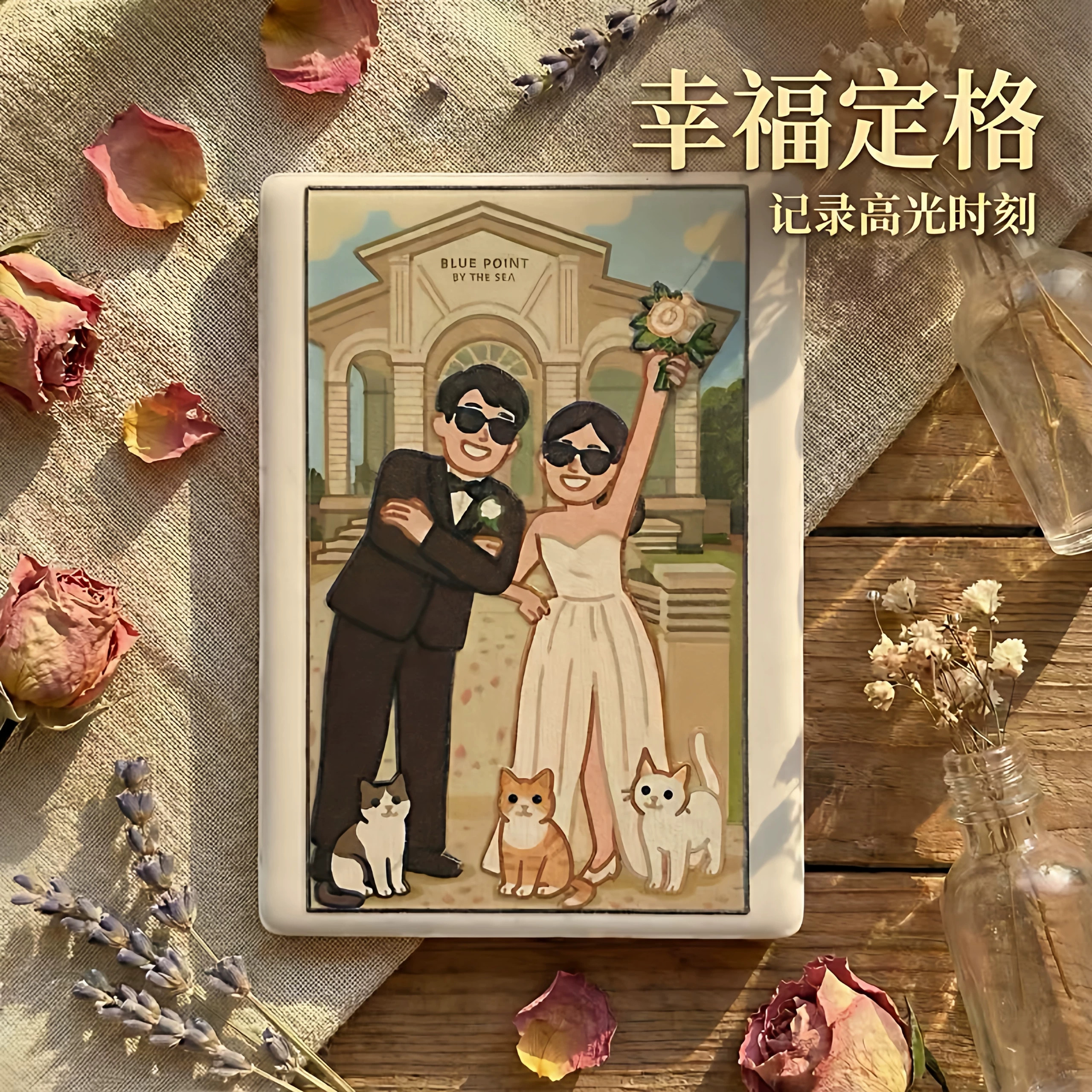 陶瓷定制冰箱贴！情侣婚礼来图定制装饰头像定制手绘生日纪念礼品