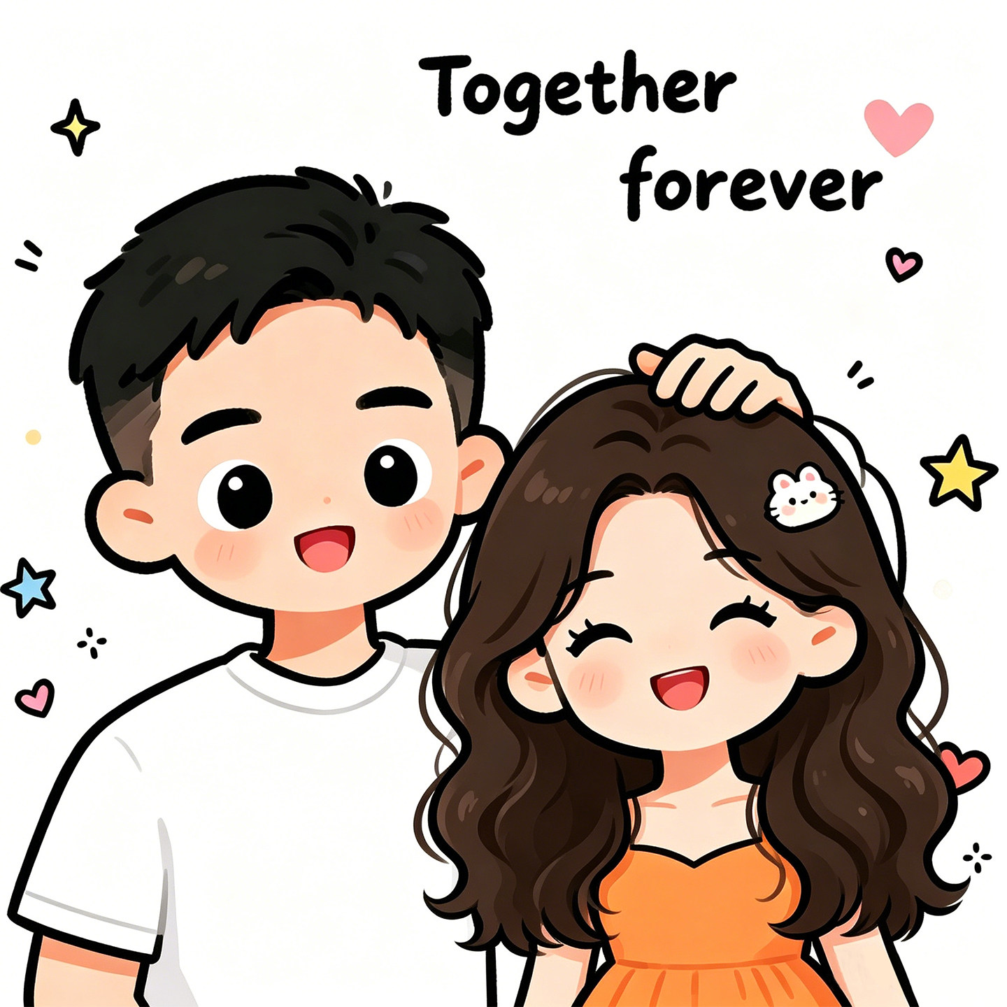 卡通动漫画头像定制q版手绘人物绘画情侣婚礼画可爱形象设计照片图片