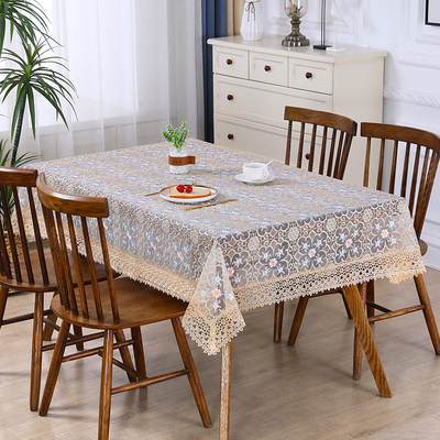 【130*180cm】星罗玫瑰餐桌茶几布简约电视盖布纱绣桌布