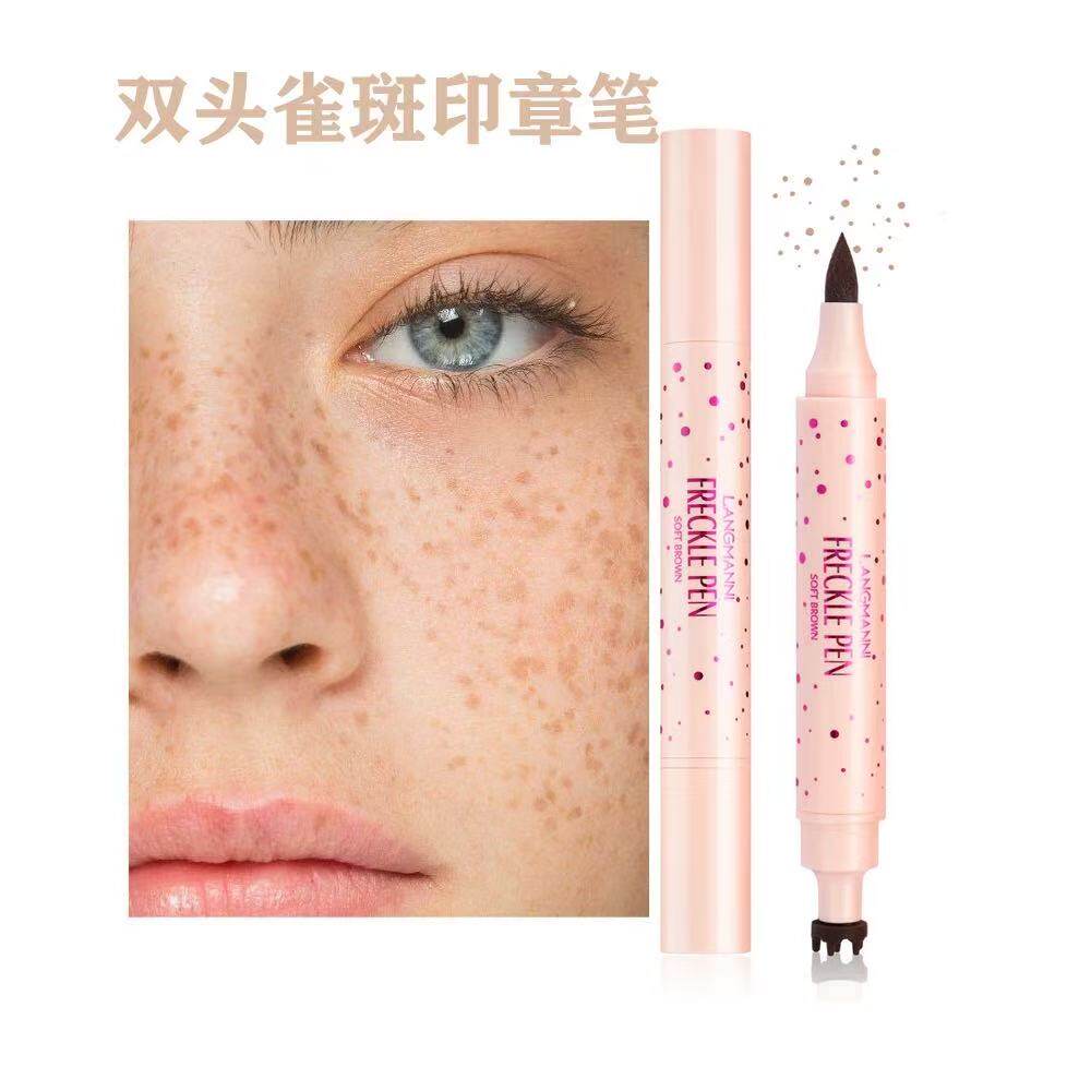 美式复古雀斑妆印章自然仿真双头雀斑笔显色防水不易脱妆点斑笔