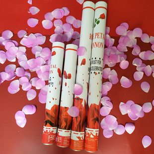 结婚礼炮婚礼手持开工开业礼炮筒花瓣酒吧手动礼花婚庆派对用品粉