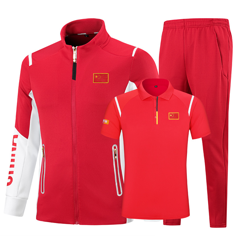 24春秋新款中国队亲子运动服套装