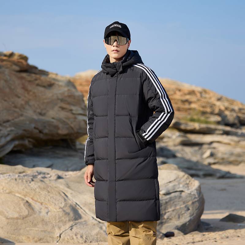 体育生冬训大衣长款加绒过膝羽绒服男女外套冬季艺考训练运动大衣