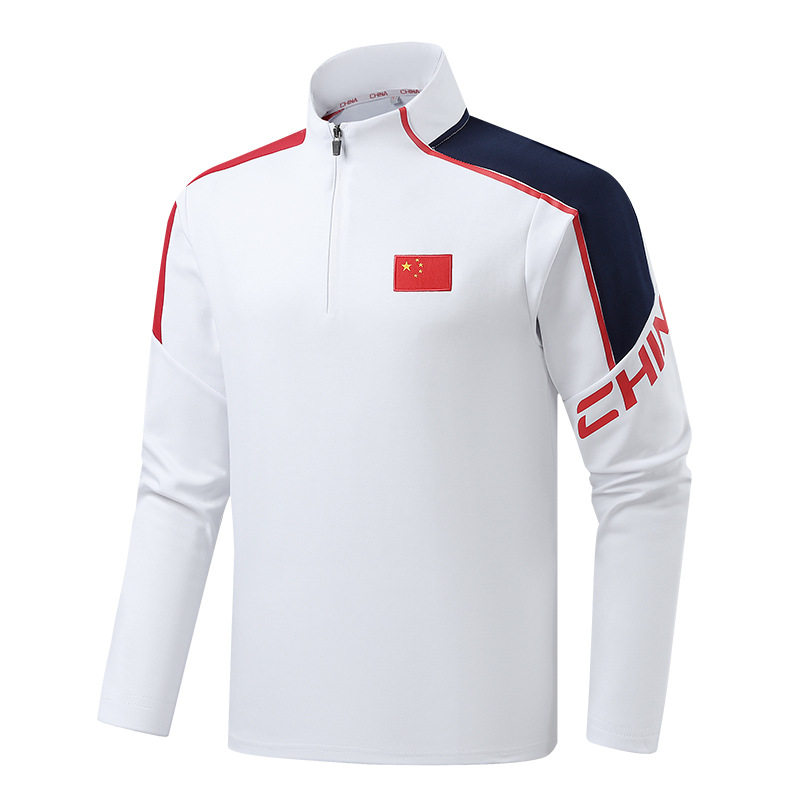 中国队春秋中学生校服情侣款运动单衣男女班服工作服训练运动服