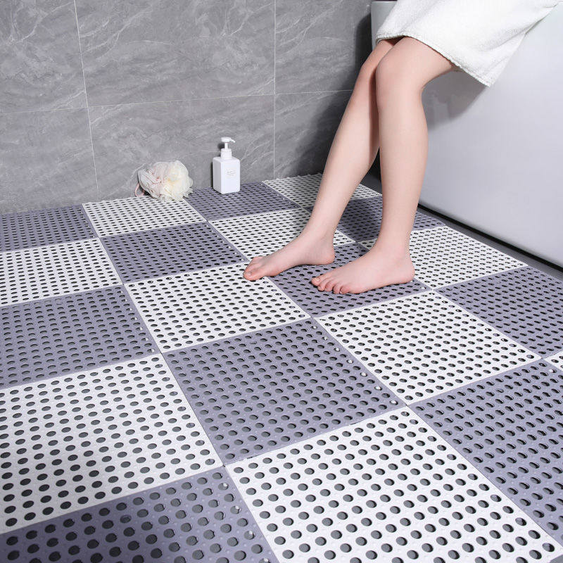 浴室防滑拼接垫淋浴沐浴洗澡地垫厕所卫生间防摔脚垫防水镂空全铺