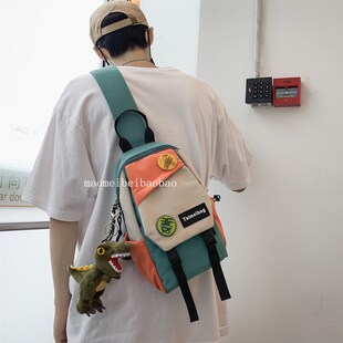 胸包女2025新款潮牌运动斜挎包男大容量学生平板包ipad韩版单肩包