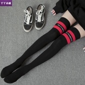 新款 长筒袜子女韩国棉袜长中筒学生春秋日系网红过膝袜小腿高