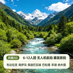 西藏旅游8日 拉萨布达拉宫南伊沟南迦巴瓦峰巴松措羊湖纳木措