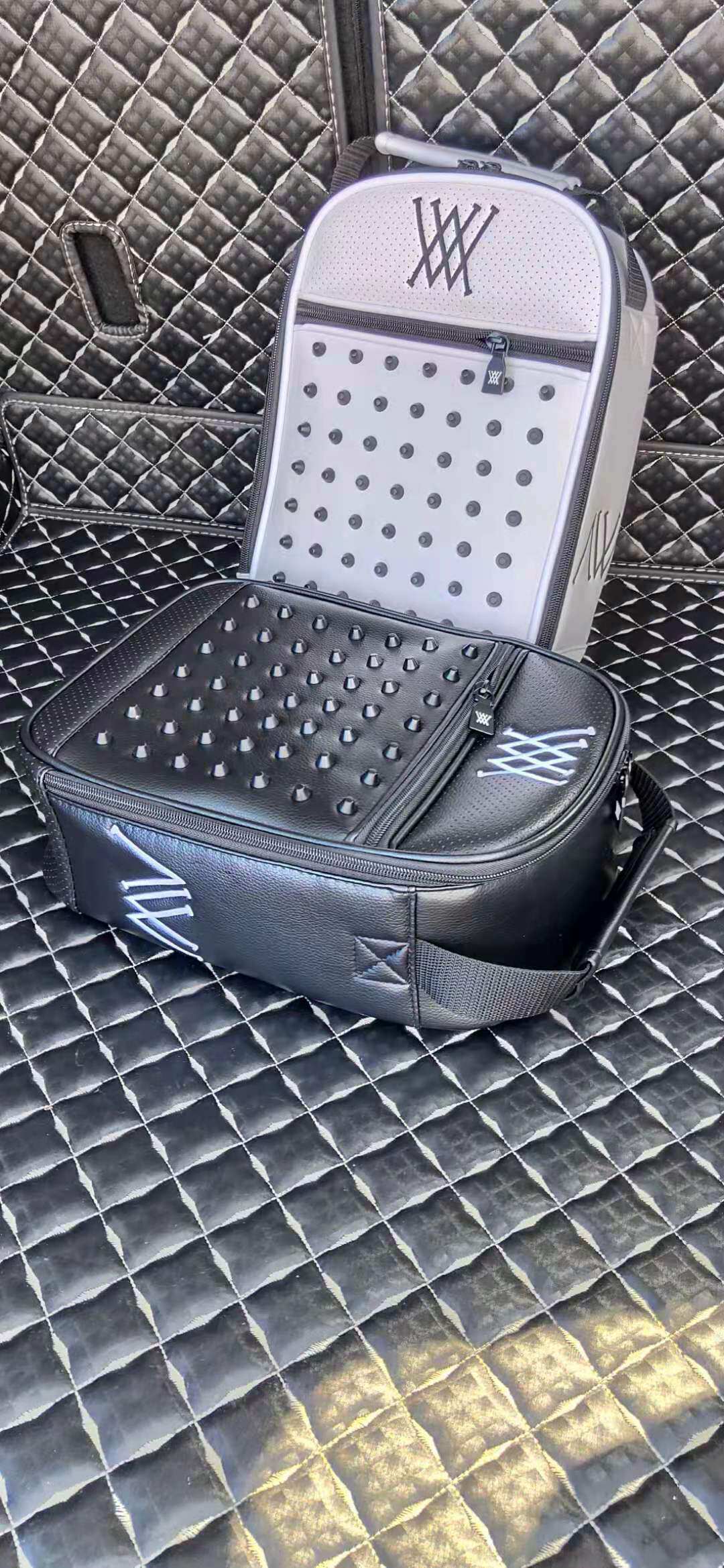 新款高尔夫鞋包pu皮面料透气独立能装一双鞋 户外球鞋包golf鞋袋