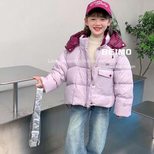 2024新款童装羽绒服女短款儿童女童男童大童面包服防水加厚冬装潮