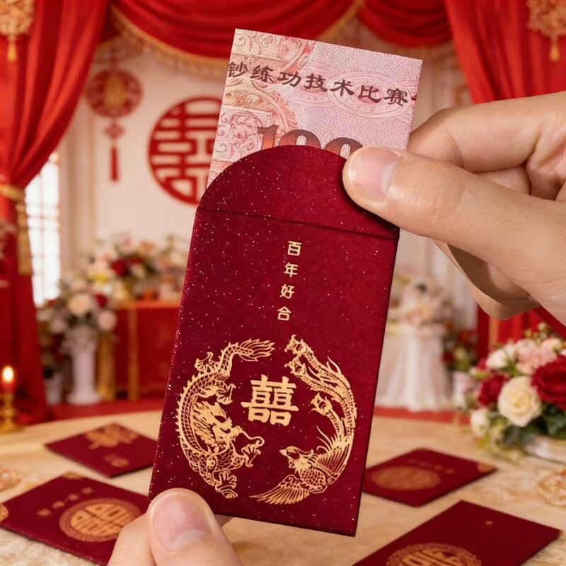 塞门结婚红包专用堵门接亲小号迷你高档创意婚礼喜字利是封红包