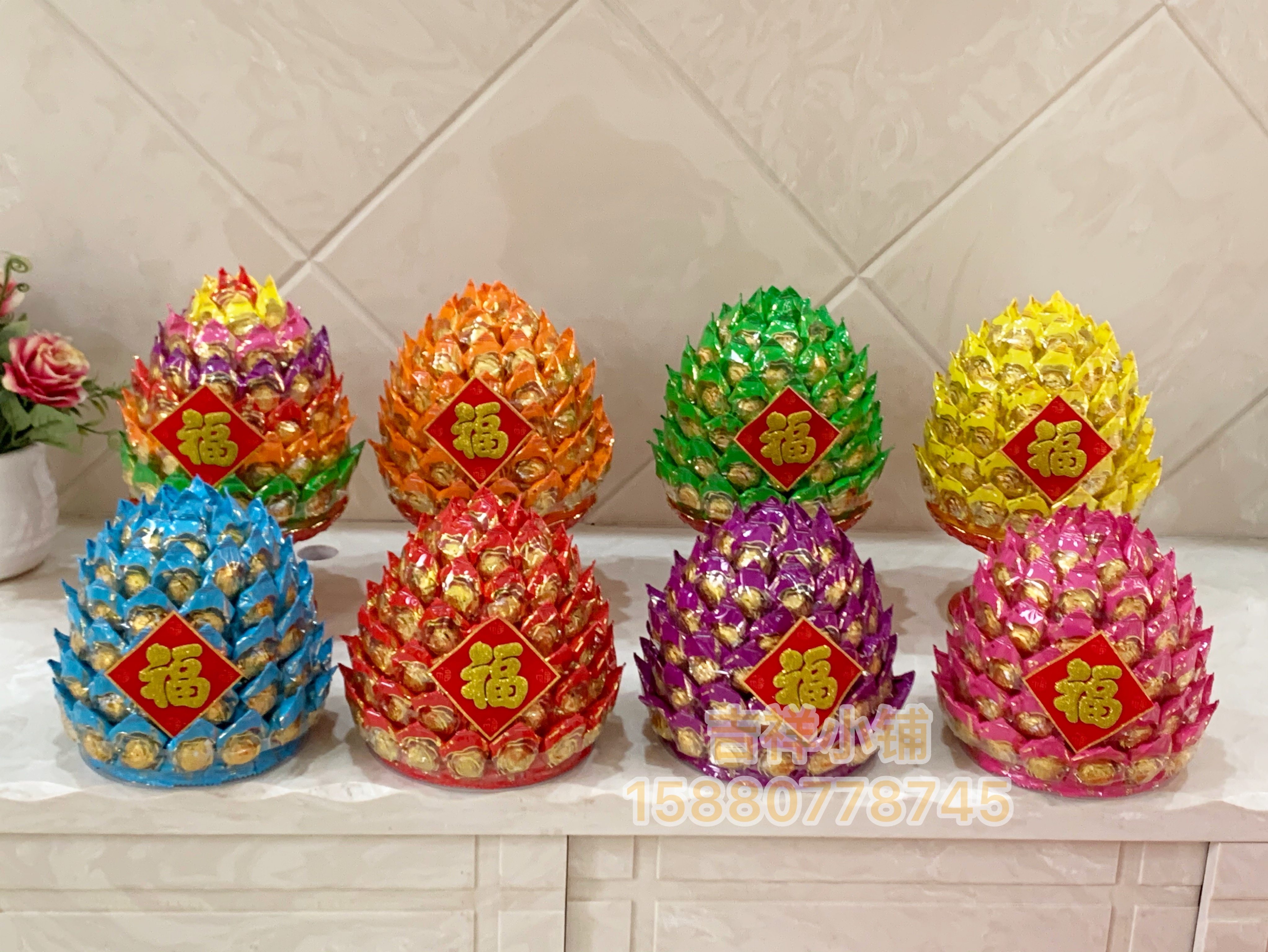 旭鑫糖果公主佳品敬佛7层莲花灯