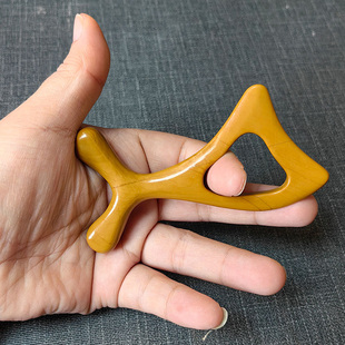 纯黄飞刀板刮痧点穴 泗水正品泗滨砭石点穴按摩经络