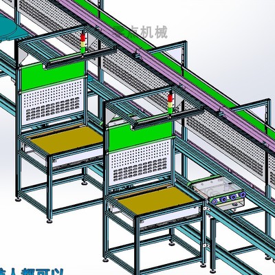 自动化装配生产线图纸/输送线流水线/工装夹具设计图纸/3D模型