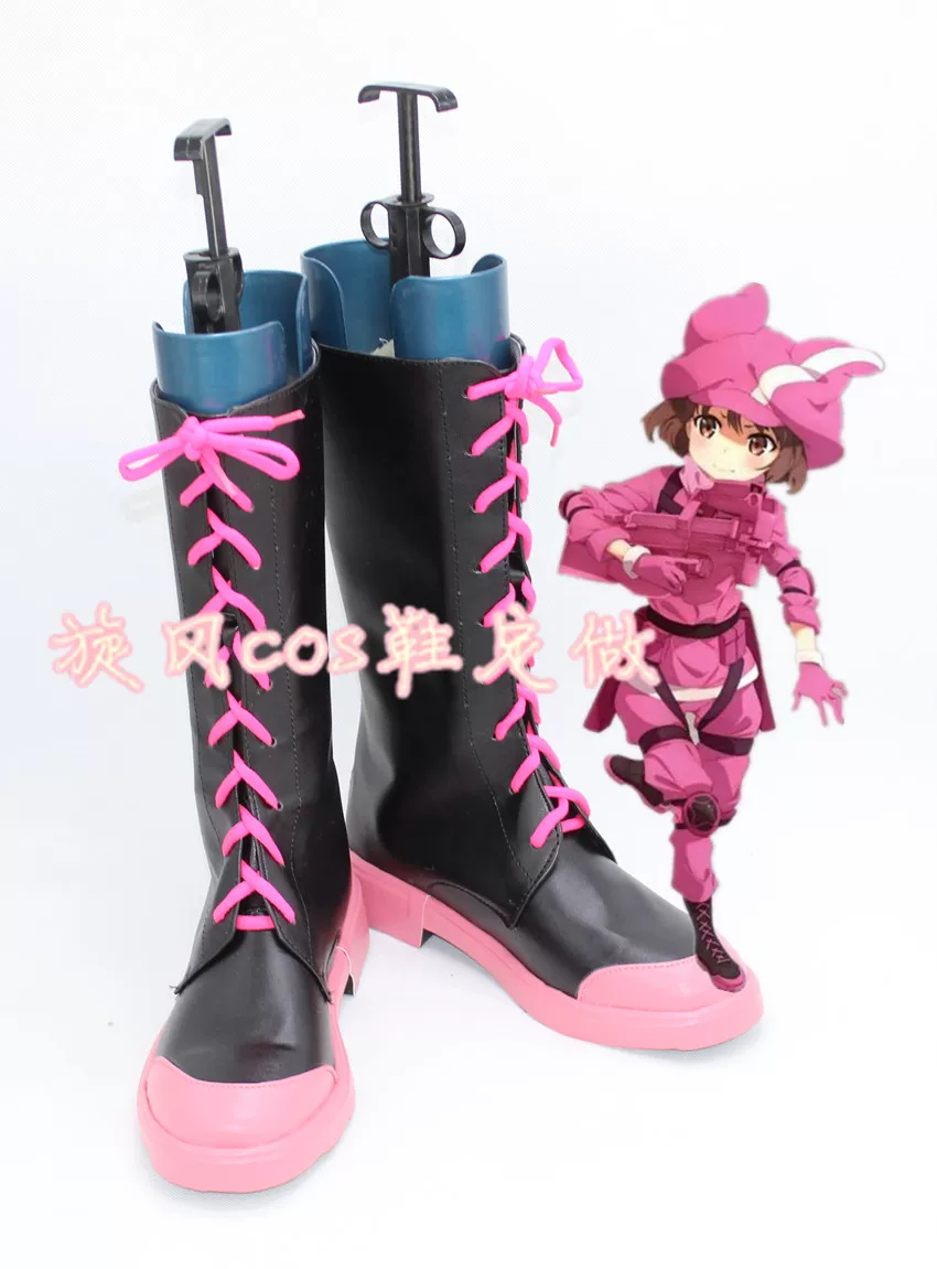 C8256 Sword Art Online Alternative GGO Small Bar Cross -Lotus COS COS обувь