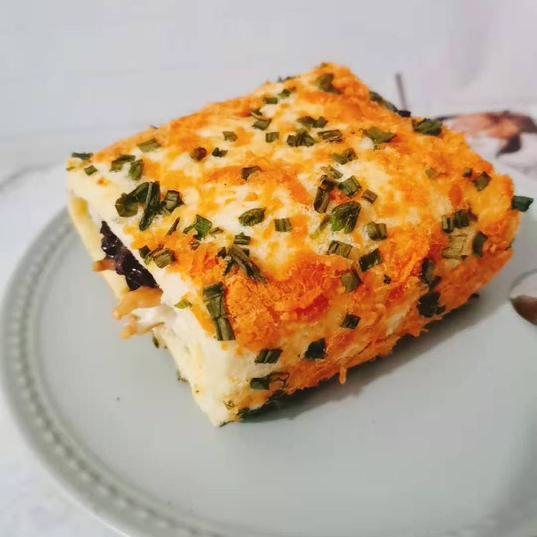 鸡胸肉奶酥低卡无蔗糖香葱蛋糕卷