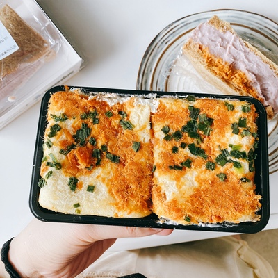 咸甜芋泥无蔗糖肉松香葱麻薯蛋糕