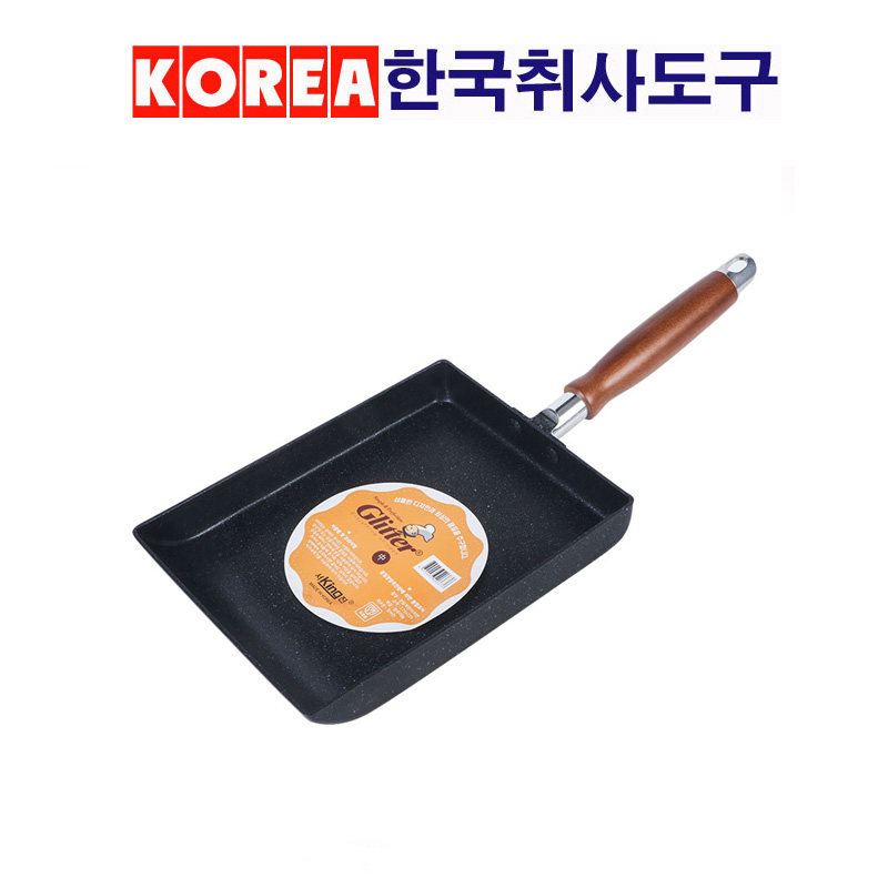 韩国进口麦饭石方形日式不粘锅