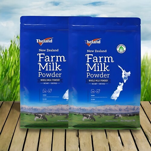 新西兰原装进口The land纽仕兰中老年学生成人全脂牛奶粉1kg2袋