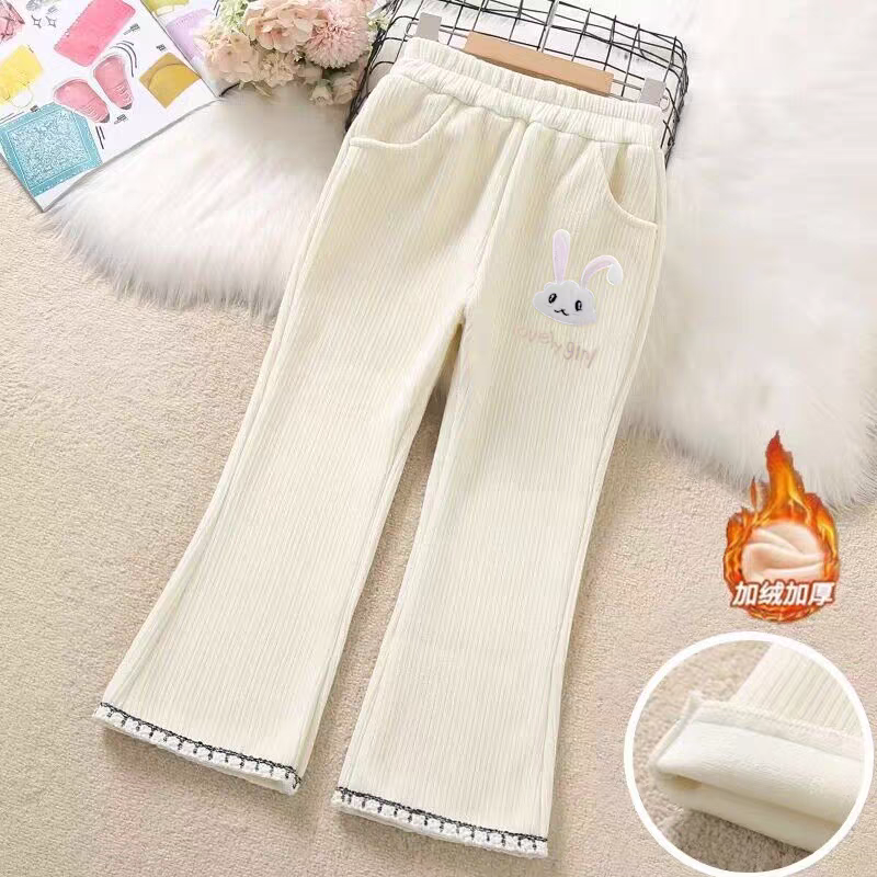 女童灯芯绒裤春秋款洋气时髦网红爆款中小儿童女孩冬季加厚喇叭裤