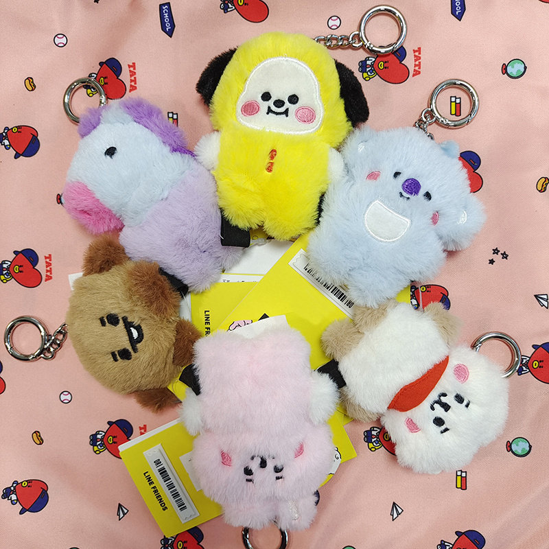 BT21卡通公仔毛绒女孩包包小挂件
