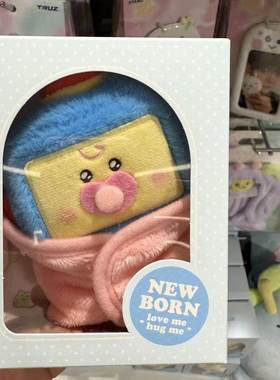 韩国 LINE FRIENDS treasure TRUZ NEW BORN卡通baby奶嘴毛绒玩偶