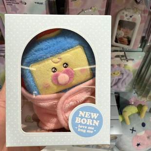韩国 LINE FRIENDS treasure TRUZ NEW BORN卡通baby奶嘴毛绒玩偶