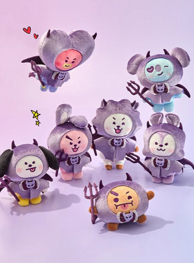BT21防弹少年团BTS天使与恶魔系列恶魔玩偶可爱毛绒玩偶公仔摆件