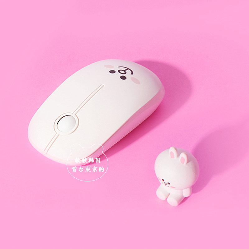 라인프렌즈 브라운베어 무선 마우스 노트북 데스크탑 컴퓨터 게임 사무실 가정용 마우스