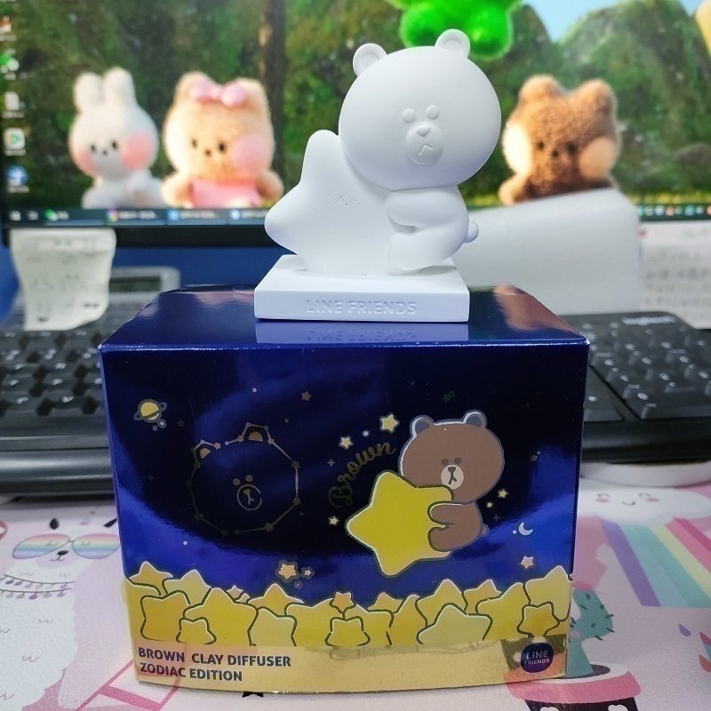 香港正品Line Friends布朗熊Starry Night Brown 香水粘土扩散器