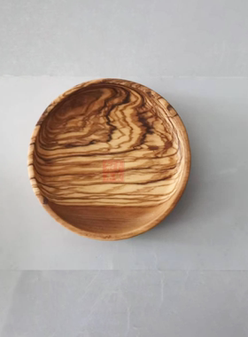 进口橄榄木餐盘中式家用果盘整木