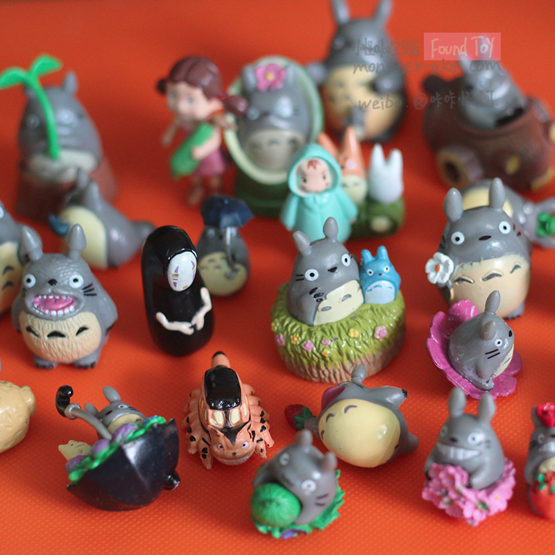 散货龙猫千与千寻无脸男猫巴士模型玩具摆件手机壳首饰diy材料