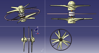 无人直升机同轴齿轮箱3D模型