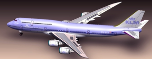 飞机波音Boeing 747 8i KLM波音飞机3D模型