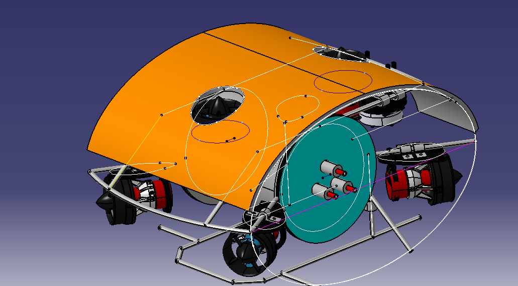 水下机器人遥控车辆(rov)水下机器人3d模型