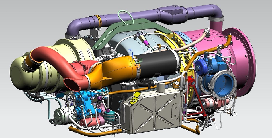 无人机发动机gtcp85-98d发动机3d模型