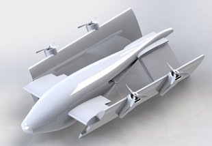 可折叠翼固定翼垂直起降3D图