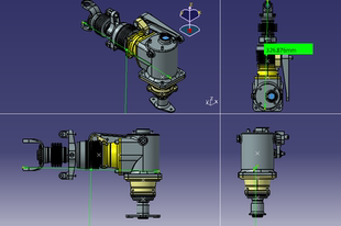 无人直升机尾桨齿轮箱结构3D模型