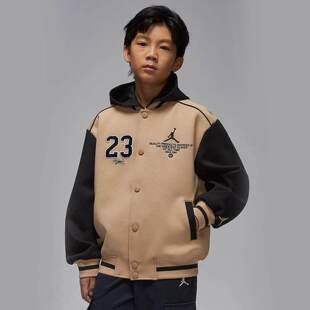 200 Jordan刺绣棒球服外套IO2560 Nike耐克男女童针织夹克秋季 新款