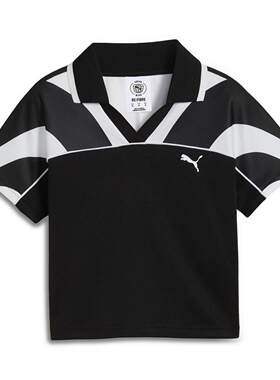 PUMA彪马夏季女FOOTBALL JERSEY复古足球修身短袖POLO衫629783-01