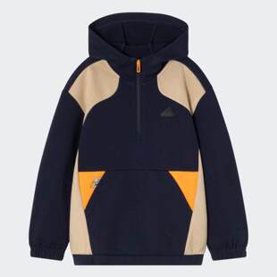 阿迪达斯轻运动宽松半拉链套头卫衣男女大童JC9376 JC9378 JC9377