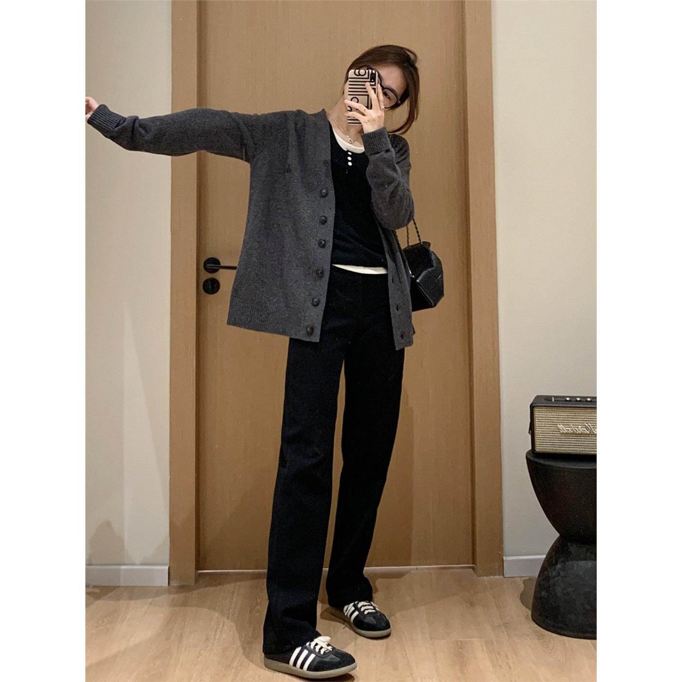 大叮自制大长腿！自留黑色四面弹窄版阔腿裤女春季高腰牛仔裤女,个性定制/设计服务/DIY,棉服工装,淘宝优惠券,粉丝福利购,淘宝优惠卷