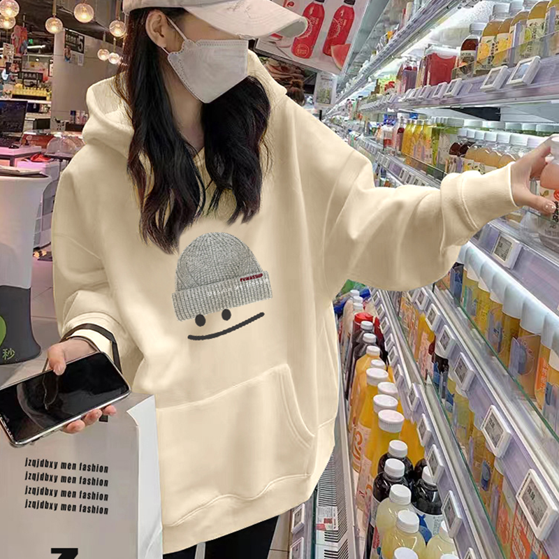 杏色连帽卫衣女2026新款爆款秋冬季宽松大码上衣时尚洋气加绒外套,女装/女士精品,卫衣/绒衫,淘宝优惠券,粉丝福利购,淘宝优惠卷