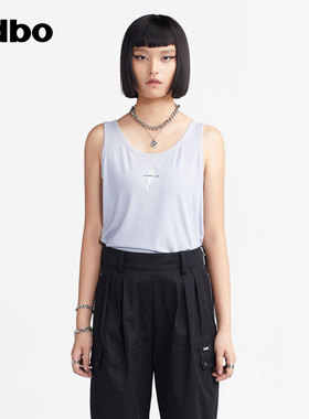 odbo/欧迪比欧修身显瘦针织背心女夏季2024新款外出外穿百搭上衣