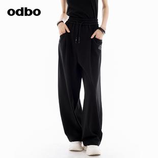 欧迪比欧时尚 加厚休闲裤 简约风格 子女秋冬2025新款 加绒卫裤 odbo