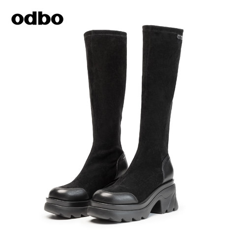 odbo/欧迪比欧高筒马丁靴
