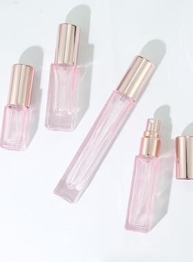方形香水瓶 3ml 5ml 10ml 玫瑰金玻璃香水喷雾瓶 高级香水分装瓶